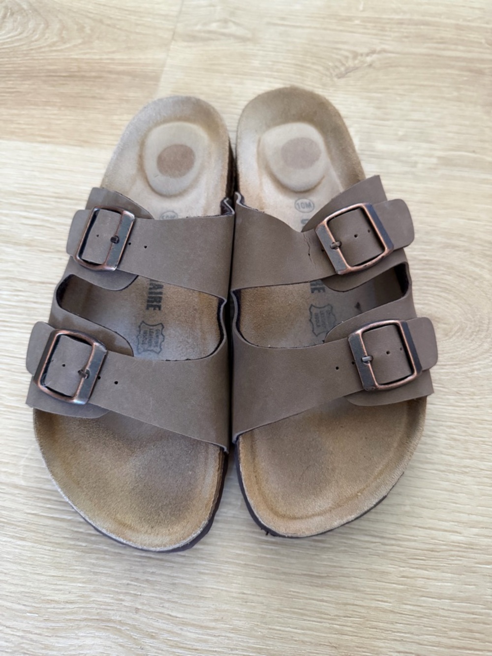 Brown Two-Strap Buckle Men’s Sandals